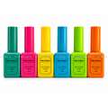 GAMA 6 GELES SEMIPERMANENTES MISS CHERRY (Menta, rosa, amarillo, azul, verde, naranja)