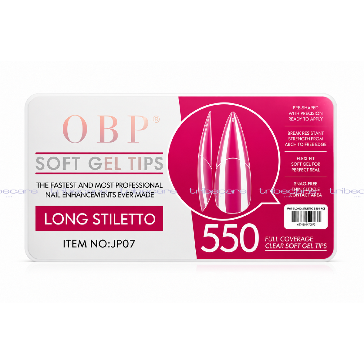 SOFT GEL TIPS LONG STILETTO OBP