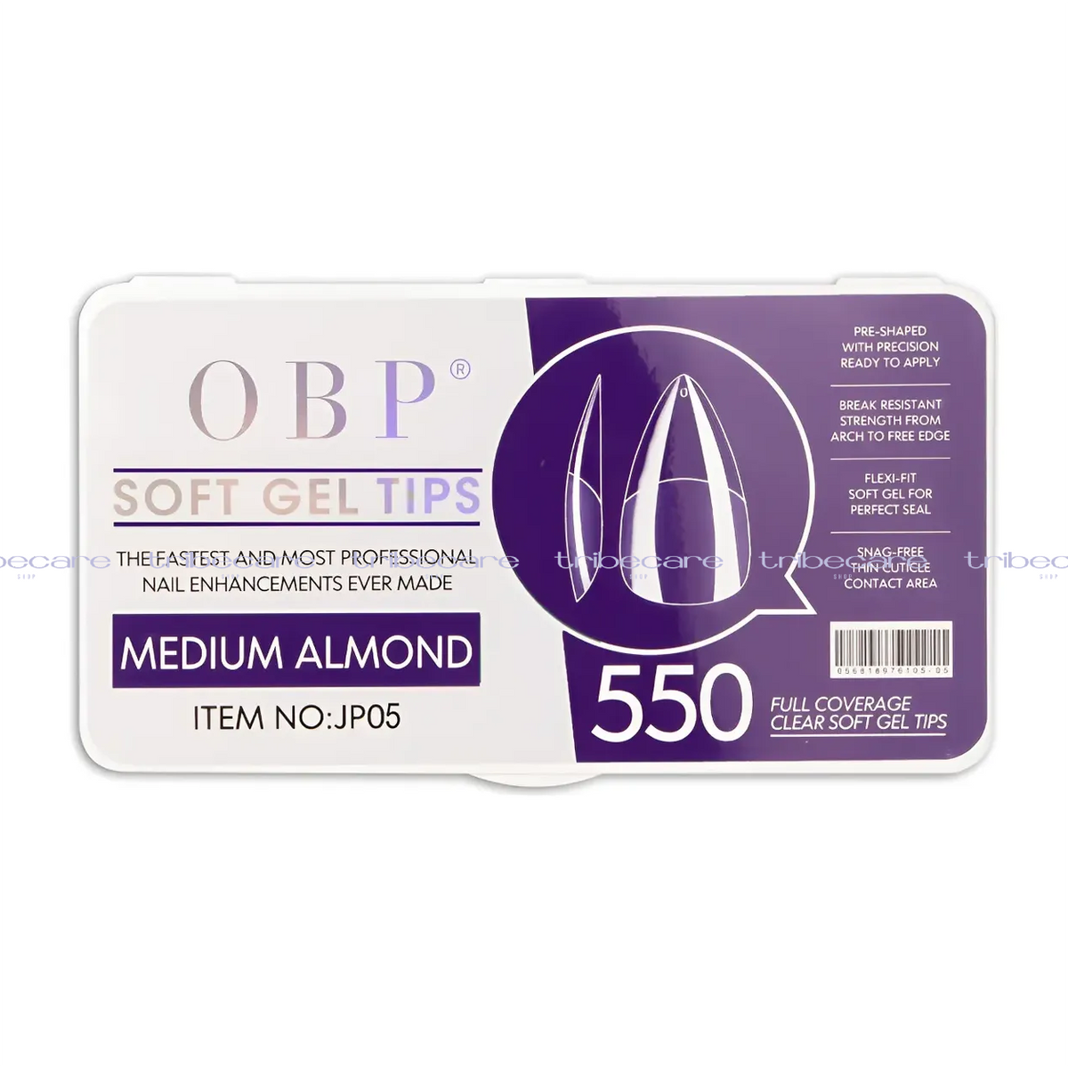 SOFT GEL TIPS MEDIUM ALMOND OBP