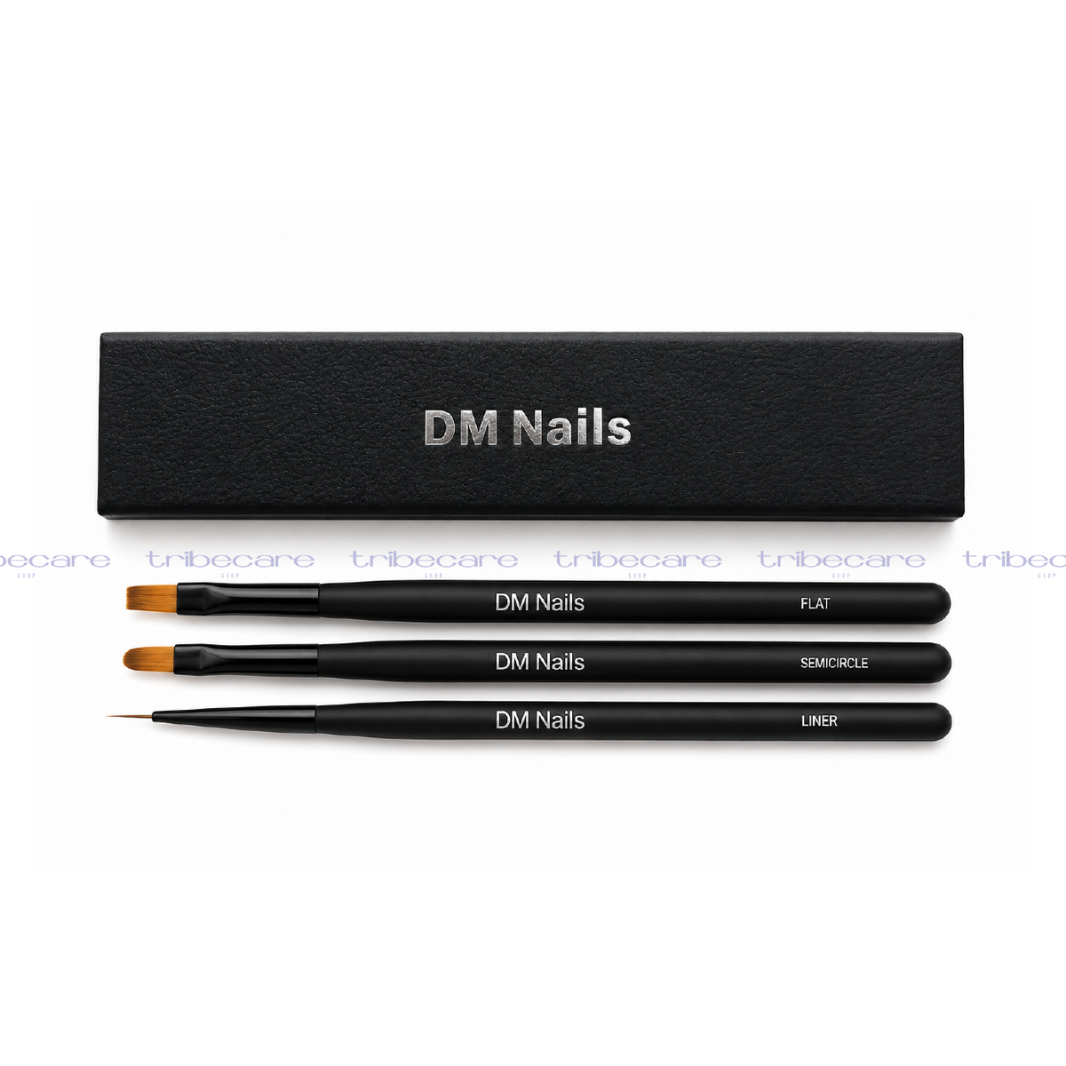 TRIO DE PINCELES (LINER, FLAT, SEMICIRCLE) DM NAILS