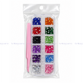 PASTILLERO CRISTALES MULTICOLOR CON PINZA