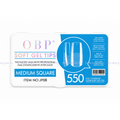 TIPS SOFT GEL SQUARE MEDIUM CUTÍCULA ESMERILADA 550 PZAS