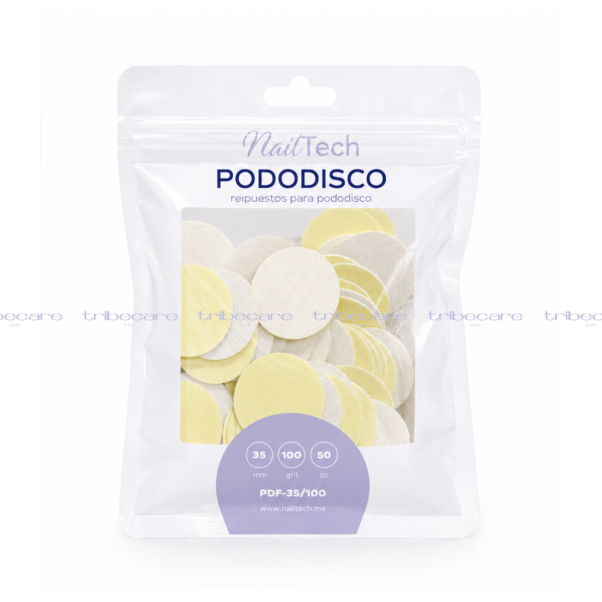 REPUESTO PARA PODODISCO NAILTECH 35MM ABRASIVO  100 (50PZ) ESPONJITA