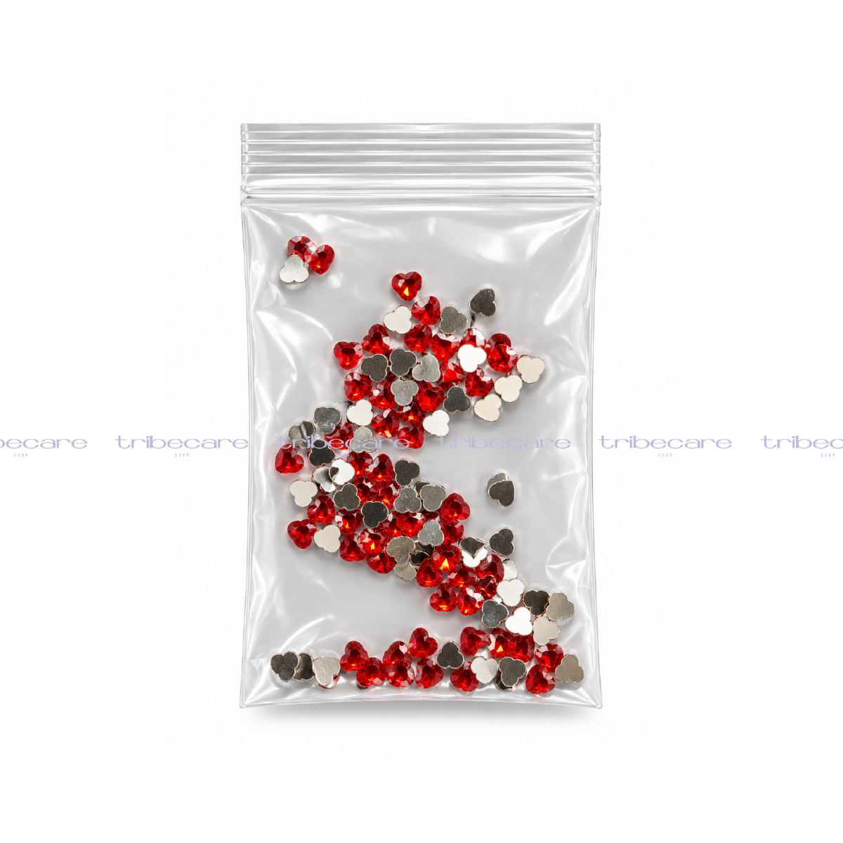BOLSITA DE CRISTALES CORAZÓN ROJO