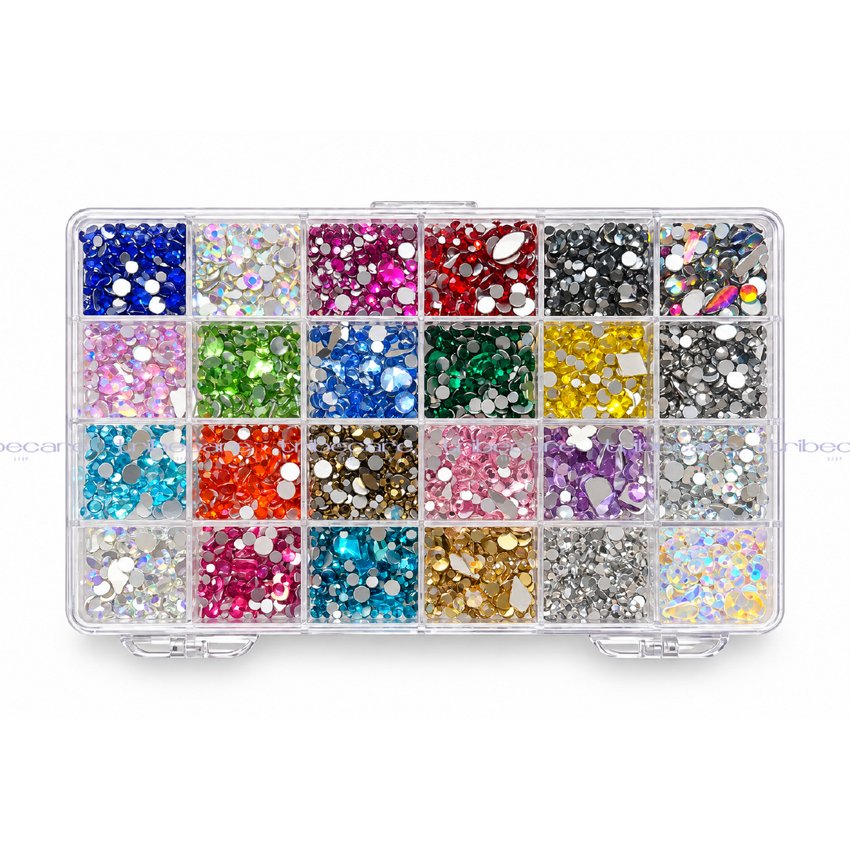 ESTUCHE GRANDE DE CRISTALES MIX DE FORMAS Y TAMAÑOS MULTICOLOR