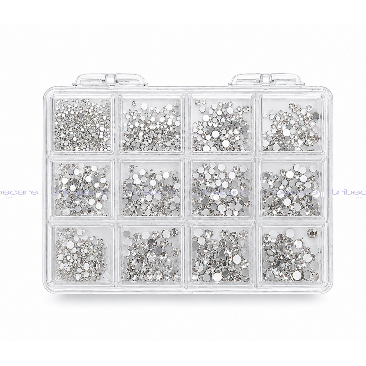 MIX DE CRISTALES PLATA DIFERENTES TAMAÑOS