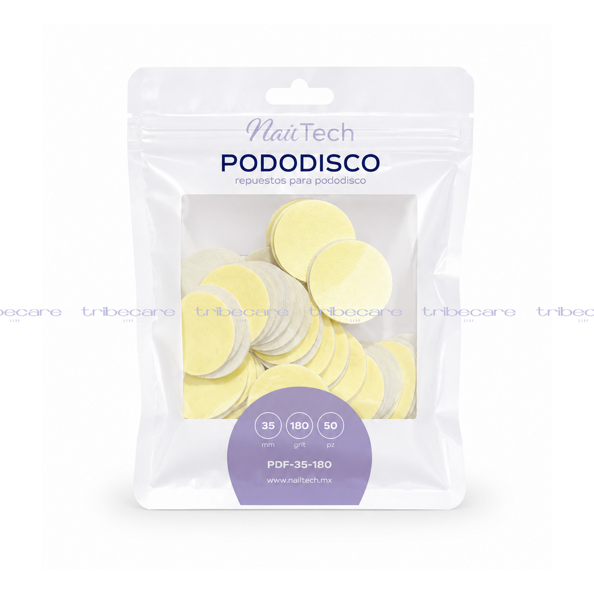 REPUESTO PARA PODODISCO NAILTECH 35MM ABRASIVO  180 (50 PZ) ESPONJITA