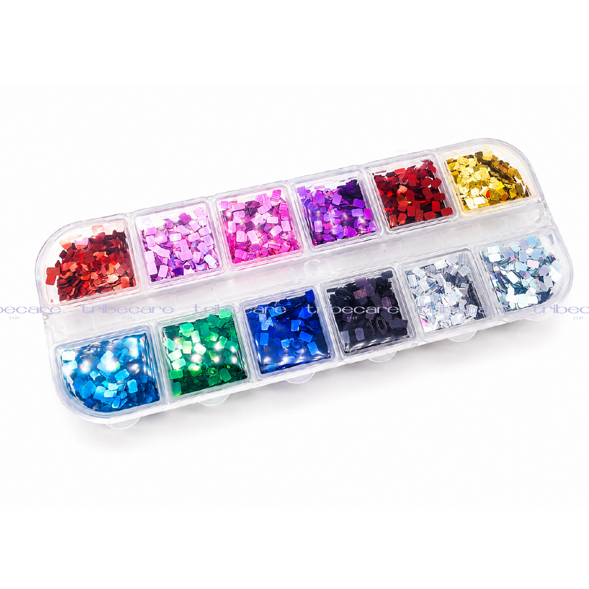 PASTILLERO 12 ESPACIOS RECTANGULOS MIX COLORES