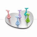PORTA TIP CORAZON BASE METAL (COLORES PASTEL)
