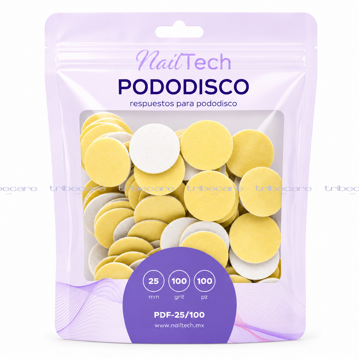 REPUESTO PARA PODODISCO NAILTECH 25MM ABRASIVO 100 (100 PZ) ESPONJITA