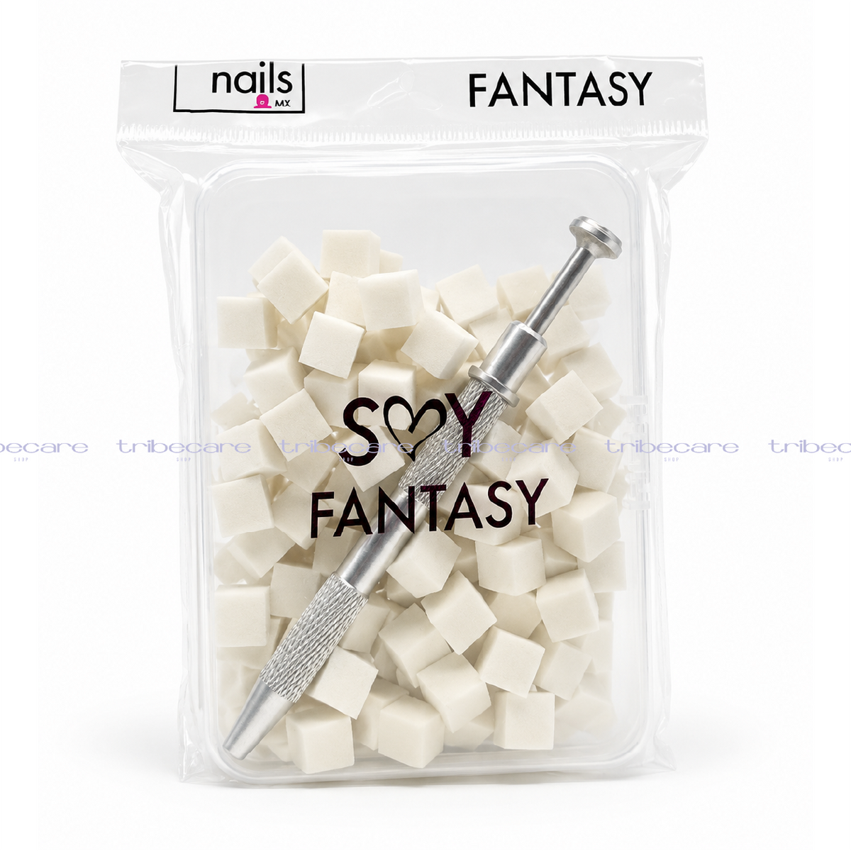 CAJA DE ESPONJAS PARA DIFUMINAR CON APLICADOR FANTASY NAILS