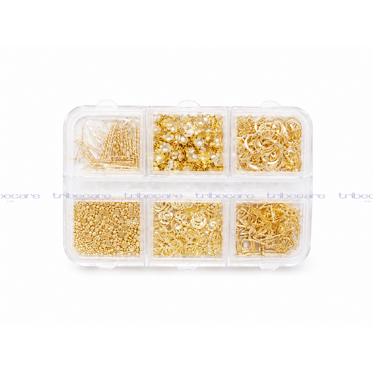PASTILLERO CON DECORACIÓN MULTIPLES FORMAS DORADAS